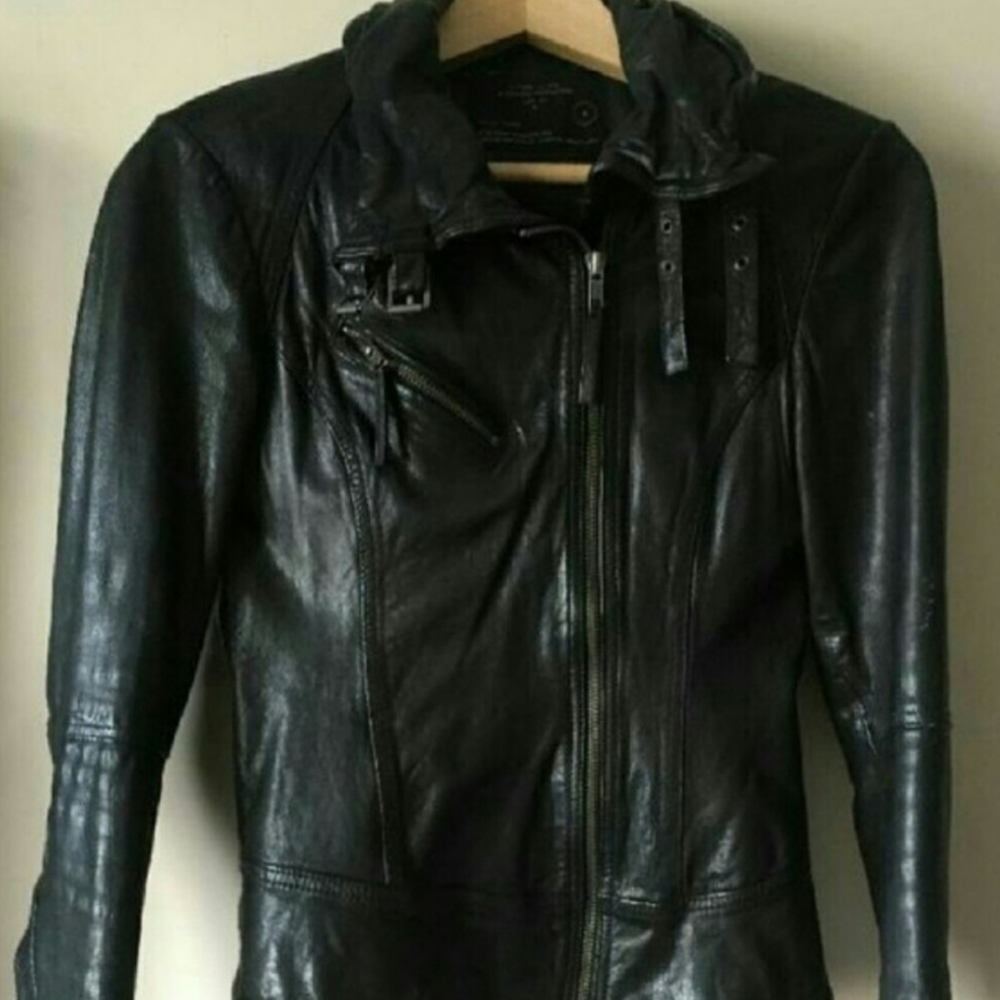 All Saints Leather Moto Jacket